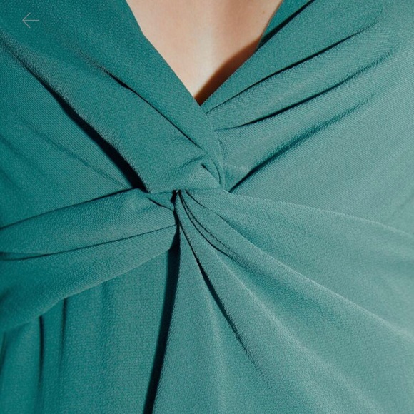 NWT Zara Emerald Green Knotted Jumpsuit - Picture 6 of 8